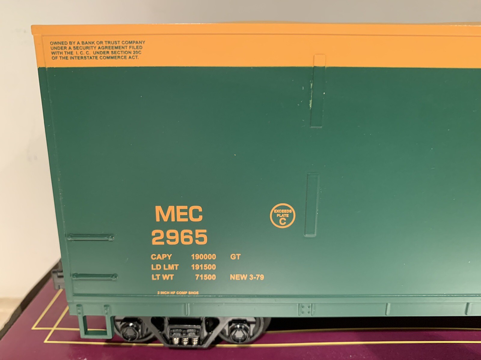 MTH PREMIER MAINE CENTRAL WOOD CHIP HOPPER CAR 2097516! O SCALE