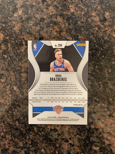 2019-20 Panini Prizm IGNAS BRAZDEIKIS Red/White/Blue Prizm Parallel RC - Knicks - Picture 2 of 2