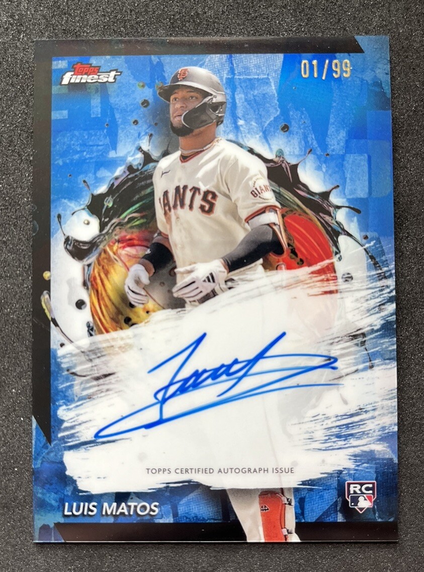 2024 Topps Finest Luis Matos Rookie Auto #FA-LM Blue #01/99
