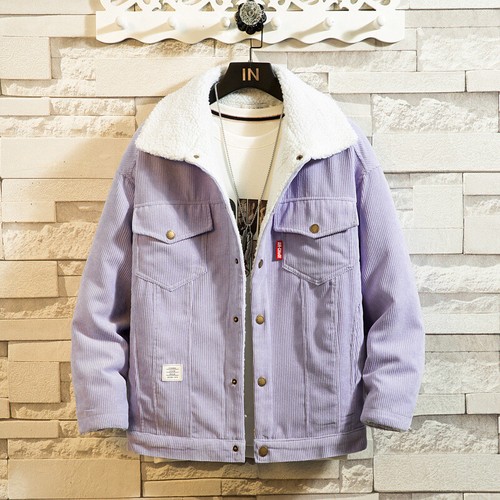 Men Lined Sherpa Outwear Oversize Coat Winter Warm Fleece Hoodie Button Jacket - Picture 36 of 62