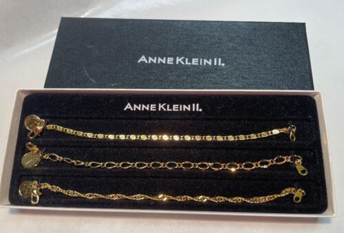 Anne Klein II, Boxed Set of 3 Gold-Tone Bracelets