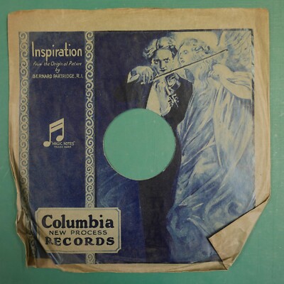 12'' 78rpm gramophone record sleeve COLUMBIA INSPIRATION NEW PROCESS