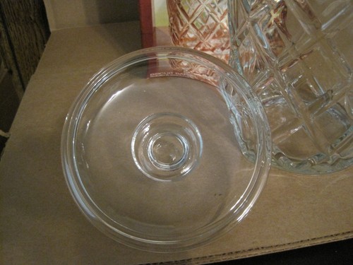 INDIANA GLASS RUBY FLASH LATTICE BISCUIT COOKIE JAR/BARREL #3122--NEW - Picture 5 of 14