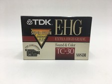 TDK, E-HG, TC-30, VHS-C, EP 90 min/SP 30 min: BRAND NEW SEALED UNUSED