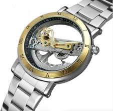 Men's Skeleton Automatic Water Resistant Watch