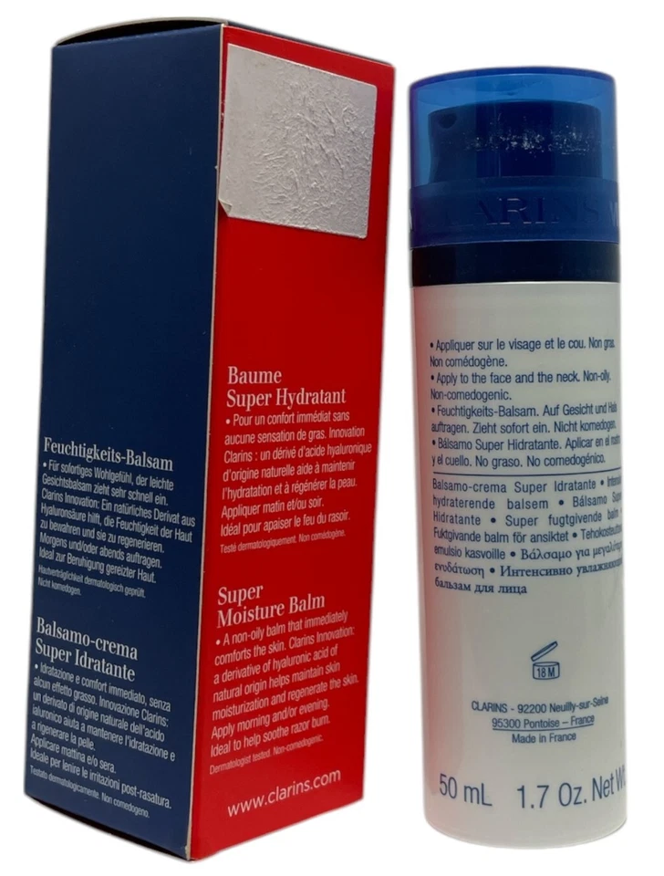 Clarins мужской супер увлажняющий бальзам (50 мл/1,7 унц) как показано на фото - Изображение 2 из 3