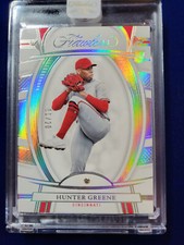 🌟 2022 Panini Flawless Hunter Greene #49 Diamond RC Silver #01/20 Rookie Reds