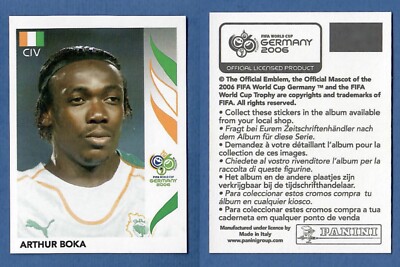 FIGURINE FOOTBALLERS PANINI GERMANY 2006 - NEW - N.191 BOKA - IVORY COAST