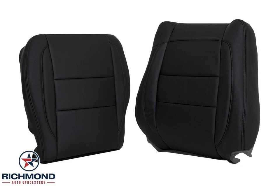 Черные полные кожаные чехлы на сиденья со стороны водителя для внедорожника INFINITI QX4 1997-2003 годов выпуска - Изображение 2 из 4