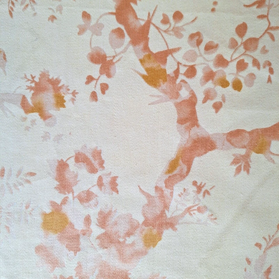 De Colección Cottagecore Bloomcraft Decoración Floral Tela de Algodón en Crema de Albaricoque 1.3YDSx56 Foto 2 de 4