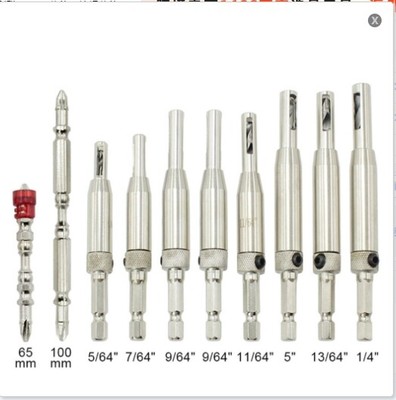 10Pcs HSS Self Centering Hinge Drill Bits Window Doors Woodworking Hole Saw