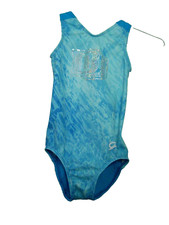 GK DU leotard CS Blue Nylon Child Small