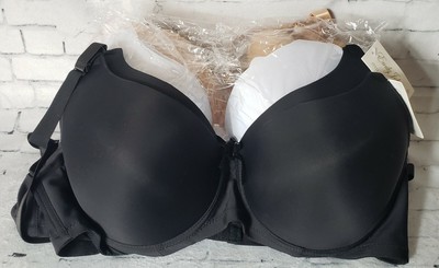 Emily Johnson 6 pk of Bras Black White Nude 40DD Style 9299DD NEW