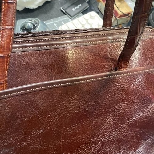 Brighton Vintage Leder Tragetasche Handtasche - Bild 14 von 18