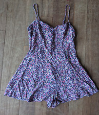 Size Medium Timing Vintage Playsuit Floral Romper Pink y2k 90's Beach Flower