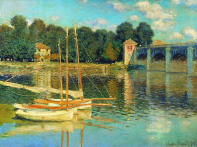 The Bridge at Argenteuil by Claude Monet Oil painting HD Printed on canvas P1790