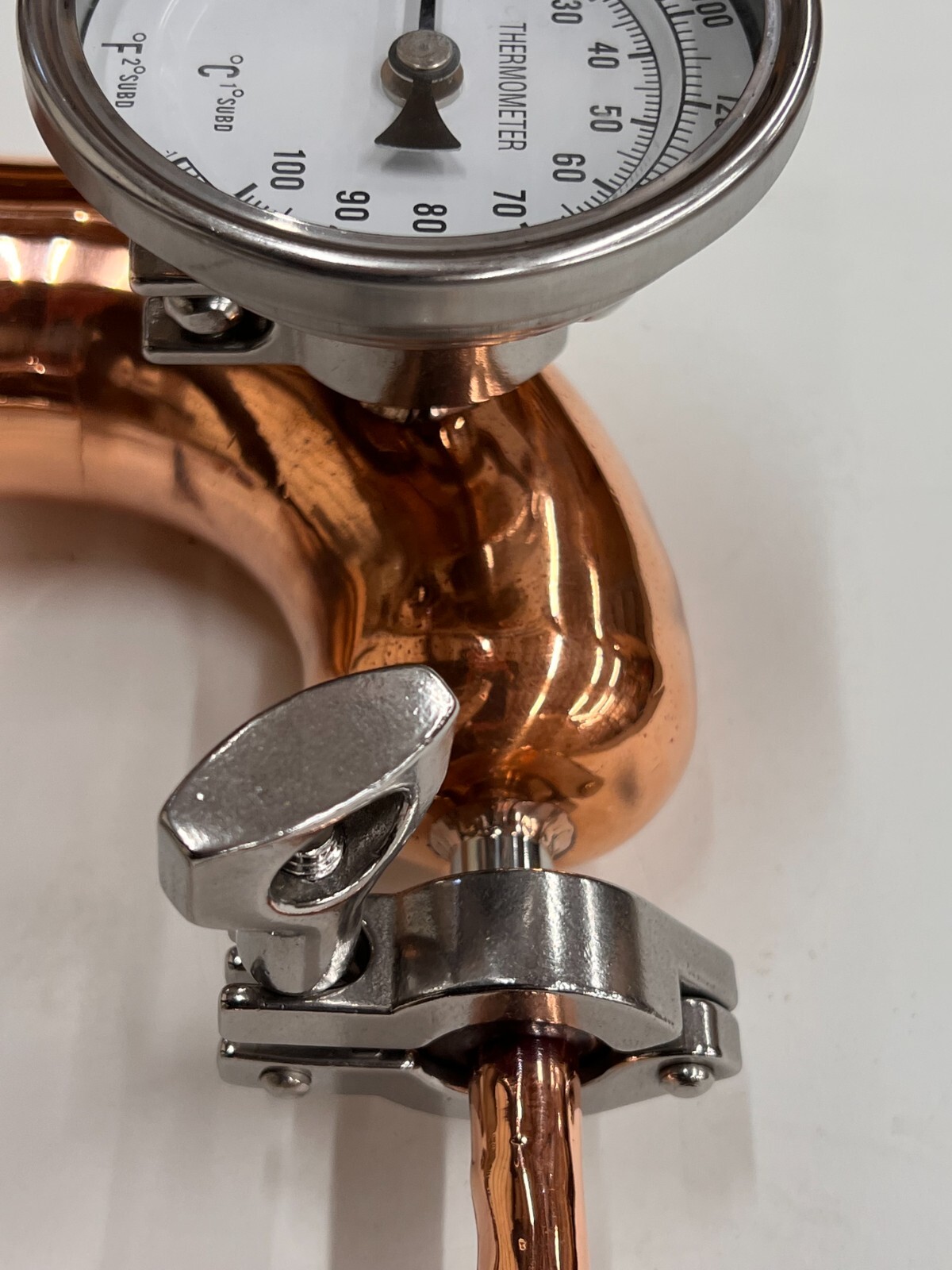 2" Copper Pot Still Head with condenser fits beer keg or moonshine