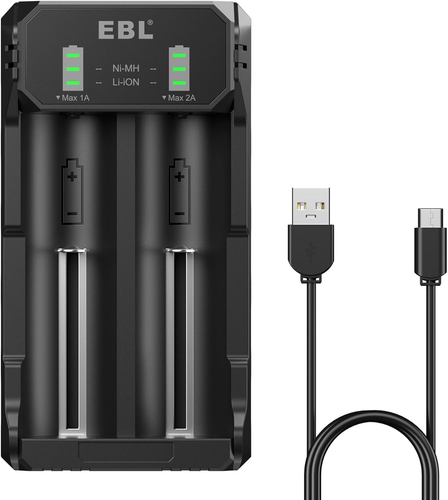 EBL Smart Rapid Battery Charger for Rechargeable 3.7V/3.6V Li-Ion IMR Batteries