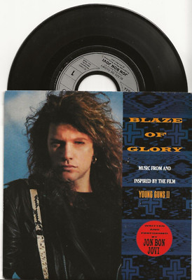 JON BON JOVI BLAZE OF GLORY ORIGINAL SINGLE FROM FRANCE,  MINT