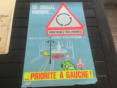 Bildungsaktion durch Plakate PRIORITÄT LINKS DREHRICHTUNG Nr. 1320
