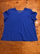 White Cross V Tess Medical Scrub Top 794 Uniform Nurse Royal Size 3 XL NWT