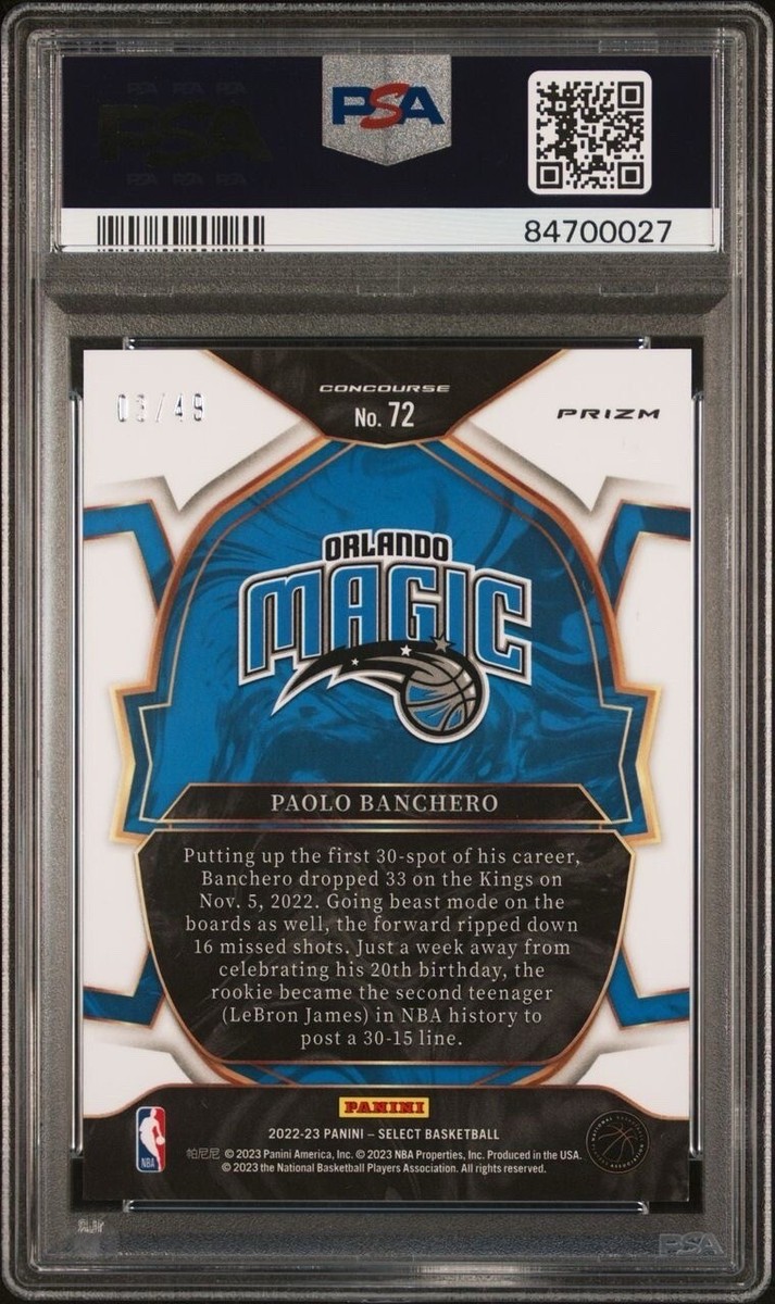 2022-23 Panini Paolo Banchero Rookie Card RC Concourse Red