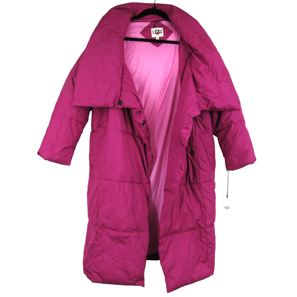 UGG WOMEN'S CATHERINA LONG PUFFER JACKET IN PINK SZ XXS | eBay