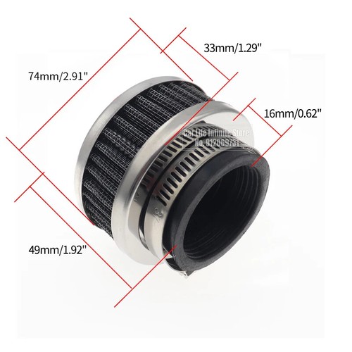 Universal 38-40mm Air Filter Cleaner Round Tapered For ATV Quad Dirt Pit Bike - Picture 5 of 8