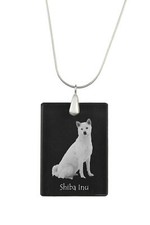 Shiba Inu, Japanese Small Size Dog, Japanese Brushwood Dog - Crystal pendant wit