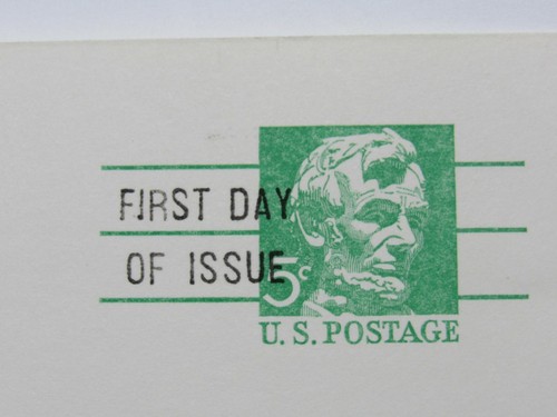 USPS Scott UX55 5c Mint Abraham Lincoln First Day of Issue G (Good) Postal Card - Picture 4 of 5