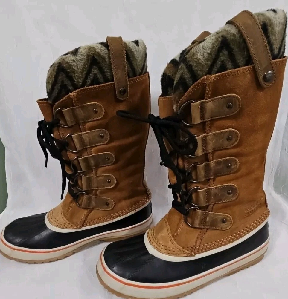 sorel joan of artics aztec print winter snow boots