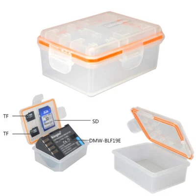 MARKENLOS Hard Plastic Battery Storage Box Case for Panasonic BLF19E EN-EL15 LP-E8 EN-EL3E