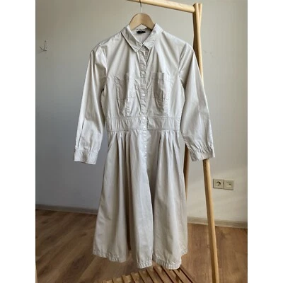 Robe chemise midi en coton manches 3/4 Club Monaco taille 4 - Photo 1/4