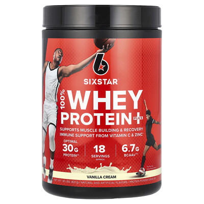 100% Whey Protein Plus, Vanilla Cream, 1.81 lbs (821 g)