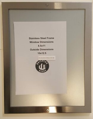 ELEVATOR PICTURE FRAME 8.5X11 stainless Steel -REF24-1027
