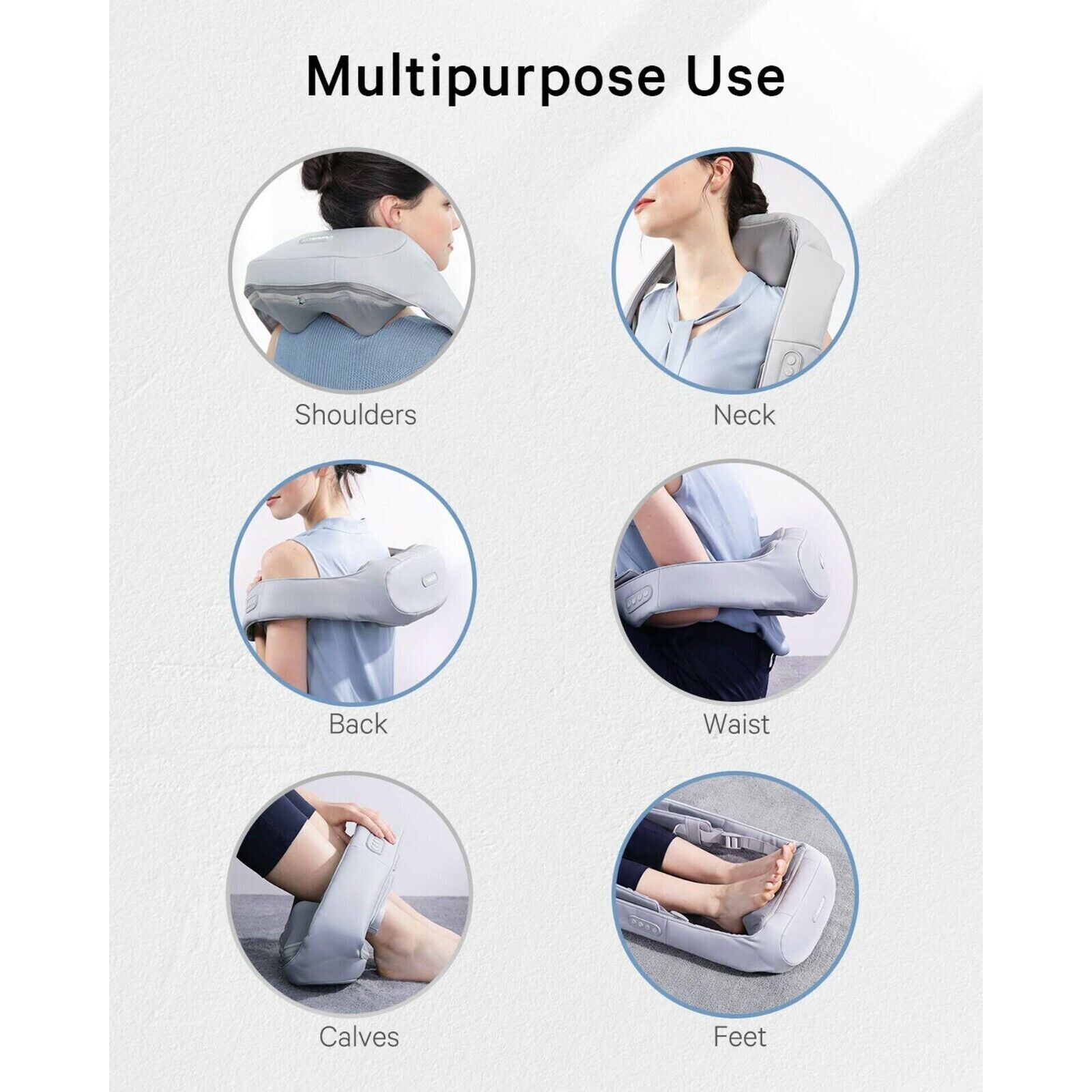 Naipo oCuddle Back Massager with Adjustable Heat and Straps, Shiatsu Massagers