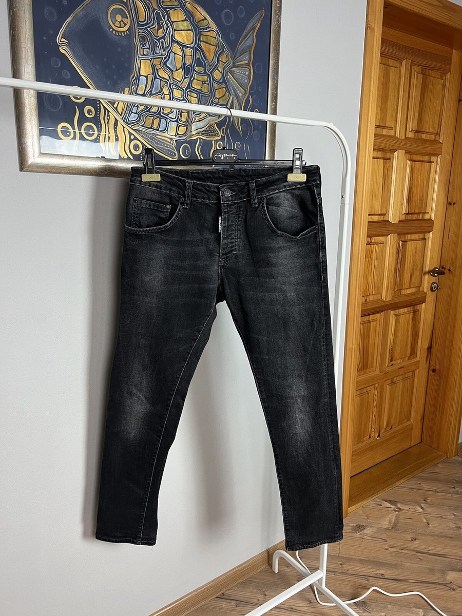 Dsquared2 Skinny Dan Black Denim Slim Fit Jeans Pants Size 48 | eBay