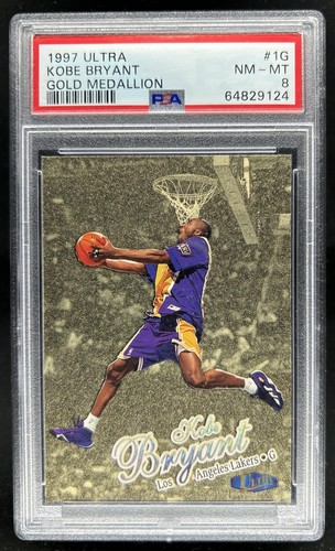 1997-98 Fleer Ultra Kobe Bryant Gold Medallion #1G Lakers PSA 8