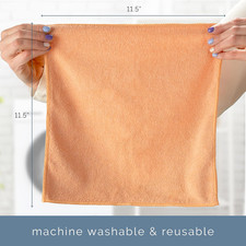 50 Pack Microfiber Cleaning Cloth, Bulk Towels for Home, Reusable Microfiber ...