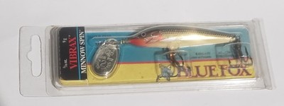 Vintage Blue Fox Vibrax Minnow Spin Spinner Fish Orange 9g Fishing Lure New  