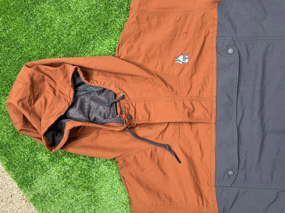 Chaqueta Patagonia Istmo Anorak Para Hombre Grande Naranja Azul Pullover con Capucha 26515 Foto 2 de 4