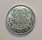 1951 (UNC) Canada 50 Cents World Silver Coin