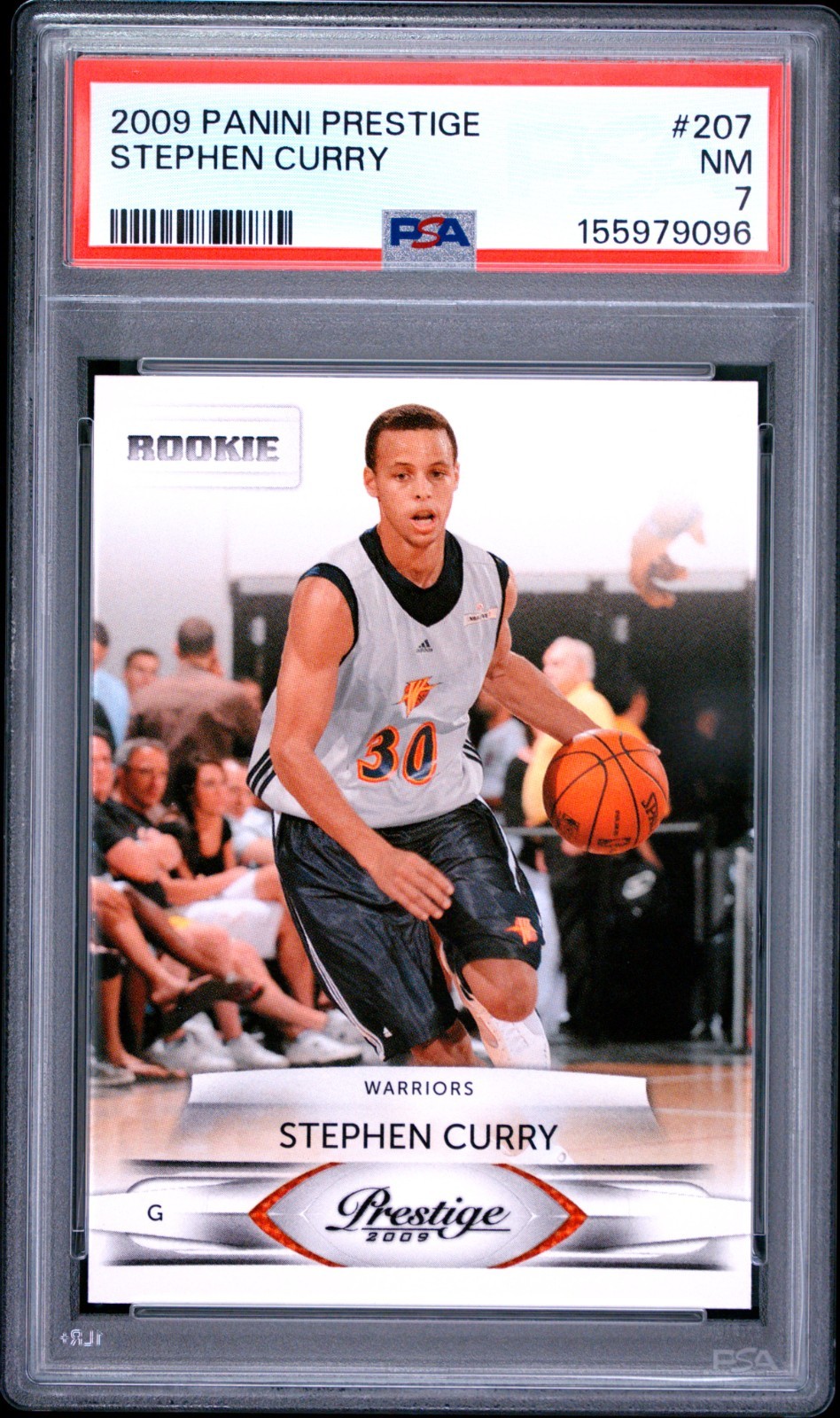 2009-10 Panini Prestige Stephen Curry RC #207 PSA 7 Rookie Warriors HOF NBA