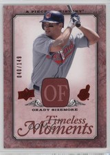 2008 Upper Deck A Piece of History Timeless Moments Red /149 Grady Sizemore 1dm4