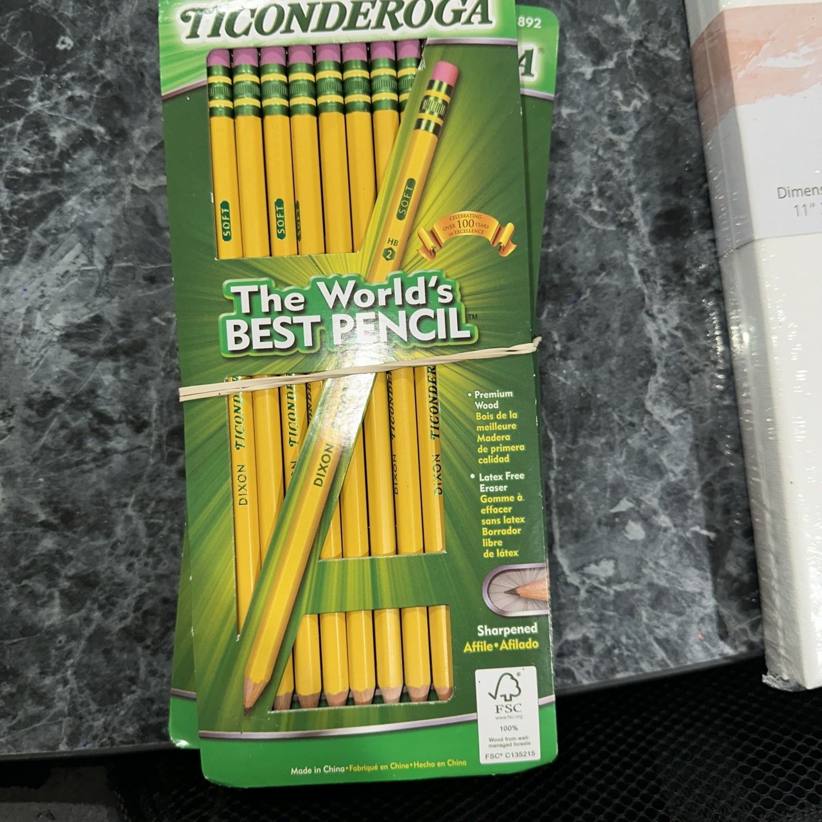 TICONDEROGA Pencils, Pre-Sharpened #2 HB Soft Yellow 10 Counts New