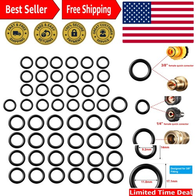 #ad #ad NBR Rubber O Ring Set: 50 Pieces for 1 4 amp; 3 8 in Pressure Washer Connectors $11.39