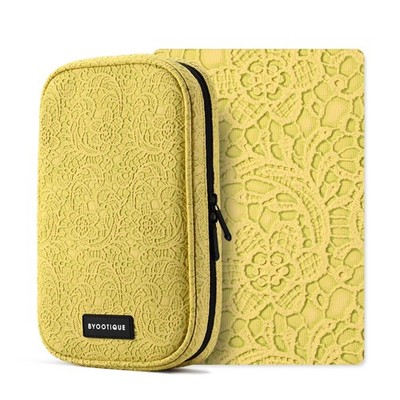 Byootique Travel Makeup Brush Holder Bag Cosmetic Brush Organizer Rococo Yellow