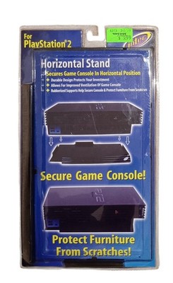 Intec PlayStation 2 Horizontal Stand Console Support Ventilated Rubber Base
