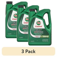 (3 pack) Castrol GTX High Mileage 10W-40 Synthetic Blend Motor Oil, 5 Quarts 55.99 per gallon
