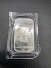 1 Oz .999 Fine Silver Buffalo Liberty Bar Sealed In Plastic